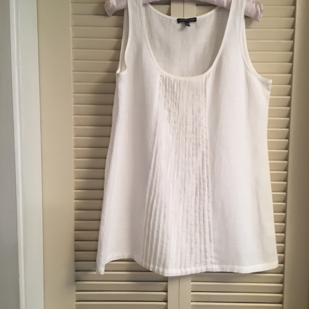 Eileen Fisher pleated front tank top